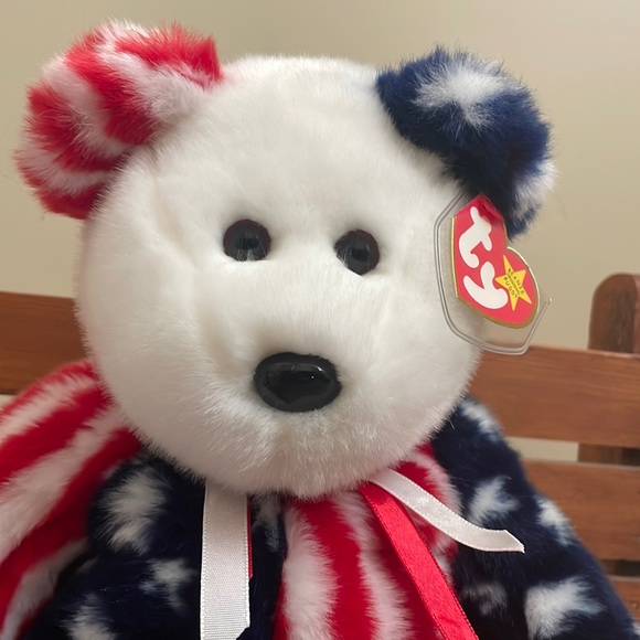 💙1999 Beanie Buddy Spangle 🇺🇸 & baby Glory 1997 - Picture 3 of 12